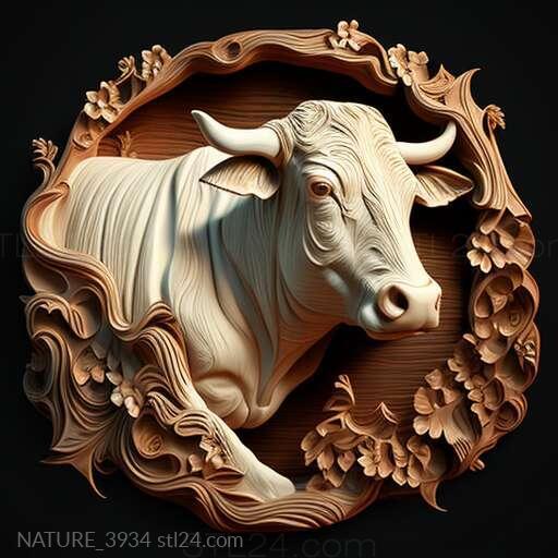 Nature and animals (st Cow 2, NATURE_3934) 3D models for cnc